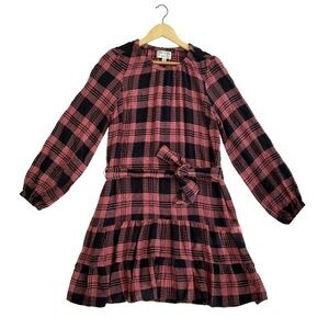 clothe & Stone- Anthropologie Daia Plaid Mini Dress
Ruffle Hem